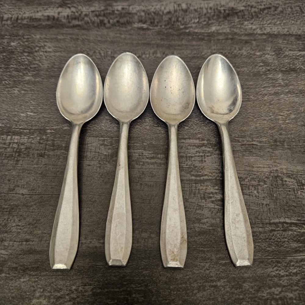 Vintage German Aluminum Spoons Set of 4